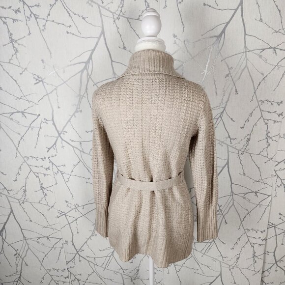 Banana Republic Oatmeal Wool Alpaca Blend Belted Cardigan - Picture 5 of 7